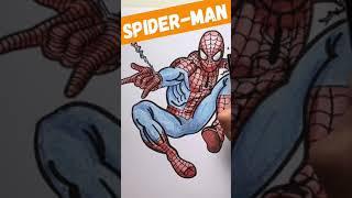 SPIDER-MAN! (4/4) How to draw Spider-man from Marvel_ #shorts