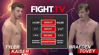 This Is the Fight You Can’t Miss!  Tyler Kaiser vs. Braeden Tovey  – 170lb MMA Showdown @FIGHT.TV