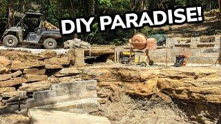 DIY Hidden Oasis Build - Lower Retaining Wall