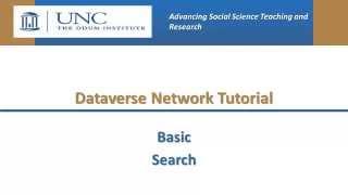 Dataverse Network: Basic Search