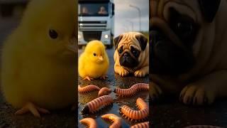 Yellow Chick’s Brave Rescue Fails… Pug’s Last Moments 