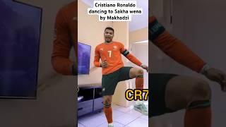 Cristiano Ronaldo dancing to Sakha wena by Makhadzi #sakha #amapiano #makhadzi #urcristiano #comedy
