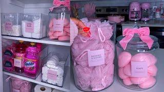 Pink Girly Apartment Small Space Linen Closet Organization Ideas 2025 🫧