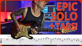 EPIC C Minor Guitar Solo with FAST Licks, TASTY BENDS and TABS!