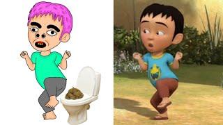 Goyang Upin Ipin Funny Drawing Meme | Upin & Ipin Drawing Meme video | part 2