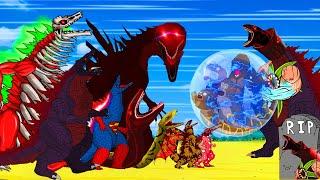 Monsters Godzilla & KONG, SHARK, BLOOP vs Legendary Sea Monsters: Size Comparison | Godzilla Cartoon