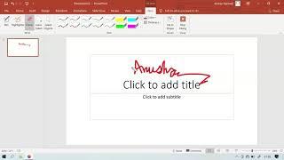 Power Point Feature : Ink Annotation