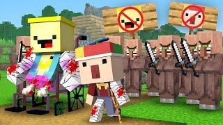 Les Villageois ont EXPULSÉ Yoananas et Kikoo Handicapés sur Minecraft…