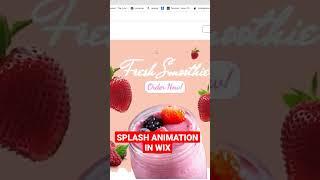 Add Splash animation to any Wix website very easy