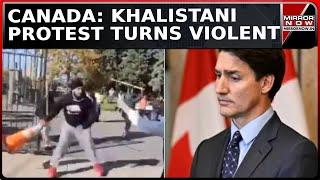 Khalistani Extremists Attack Devotees In Canada's Hindu Sabha Temple | Canadian PM Trudeau Reacts