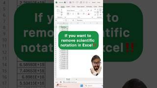 How to remove scientific notation in Excel‼️Use Amazing Trick #exceltutorial #exceltips #shorts