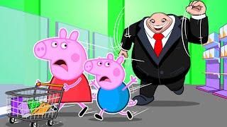 Peppa STOLE at MR.YUMMY'S Supermarket!! (Roblox)