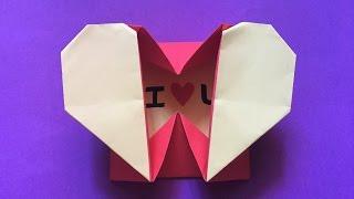 How to make an easy Origami heart box & Envelope paper/heart box origami tutorial