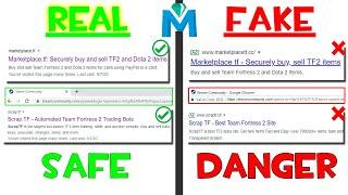 The difference between a REAL and FAKE website | Marketplace.tf and Scrap.tf (+TIP)