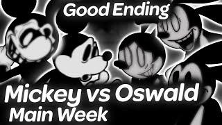 Oswald vs Mickey Mouse Good Ending Main Full Week | Friday Night Funkin'