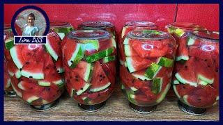 Delicious WATERMELONS in jars WITHOUT VINEGAR, WITHOUT STERILIZATION, The Easiest Recipe!