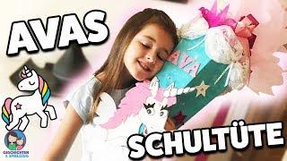 Avas Schultüte zur Einschulung Ava packt ihre Schultüte aus, was ist da alles drin?