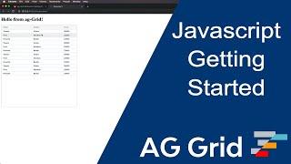 Getting Started with JavaScript Data Grid using ag-Grid