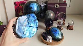 Karen’s Crystal Healing Stones Collection | Labradorite Amethyst Clear Quartz Sphere