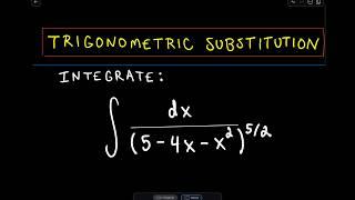 Trigonometric Substitution - Example 3 / Part 2