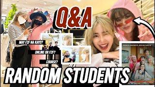 ASKING QUESTIONS TO RANDOM STUDENTS | Visiting one of my super pretty besty 