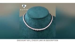 Full Moissanite Tennis Necklace with Certificate 3-5mm Size Gradient Diamond Necklaces for Women 925