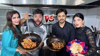 COUPLE COOKING CHALLENGE ‍‍ | Areeb Ki Ankh Mai Mirch Chali Gai  | HN Food Ka Kitchen Tabah 