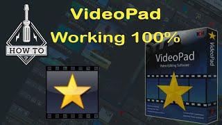 how to use Videopad video editor without registration code