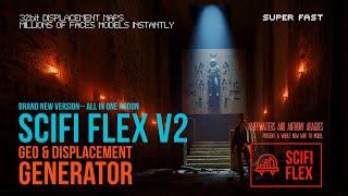 SCIFI FLEX v2 addon for Blender creates massive scenes