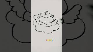 UNICORN DRAWING/HOW TO DRAW UNICORN/UNICORN CUTE/UNICORN KAWAII DRAWING/VALENTINE DRAWING/SHORTS