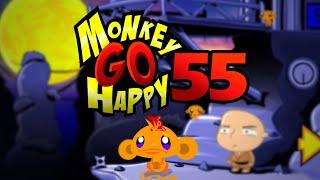 Игра "Счастливая Обезьянка 55" (Monkey GO Happy 55) - прохождение