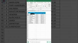 Cara Mengatur kolom di excel dengan cepat. #Short