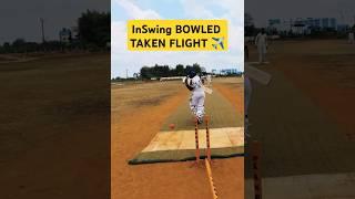 INSwing BOWLED  | STUMP TAKEN FLIGHT | #gopro #cricket #shorts #cricketlover #ipl #cricketshorts