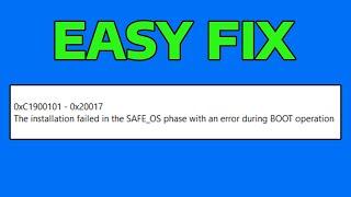 How To Fix Error Codes 0xc1900101 0x30018 0x20017 OR STALLS AT 40% in Windows