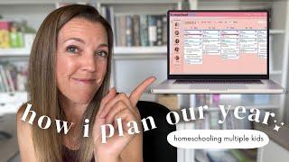 How I Organize Our Homeschool Year with Homeschool Planet || Homeschooling Multiple Kids