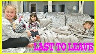 LAST TO LEAVE WINS MONEY! Dad v Girls!