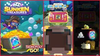 Sunken Treasures Monopoly Go New Dig Mini Game Complete - Map Of Fortunes Event Complete #monopolygo