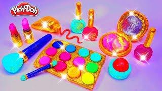 Play Doh Makeup Set How to Make Eyeshadow Lipstick  Nail Polish  with Play Doh Fun for Kids