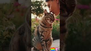  Gets a Kiss on the Head! "Sweet kitty! #KissCat Audio: "Kissing sound" #catman #catboysparadise