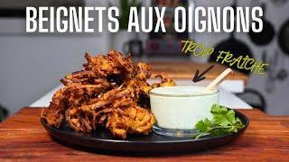 BEIGNETS aux OIGNONS à L'INDIENNE avec une DÉLICIEUSE SAUCE -- FACILE & RAPIDE