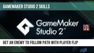 Get an object to follow a path flip object when changing direction  - Gamemaker Studio 2 DND