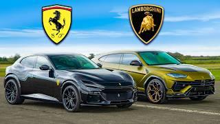 Ferrari Purosangue v Lamborghini Urus: DRAG RACE