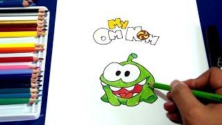 How to draw MY OM NOM (Cute the Rope) | Cómo dibujar a Om Nom