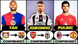  ALL LATEST CONFIRMED TRANSFER AND RUMOURS 2024,  Jorginho, Tah, Pulisic️