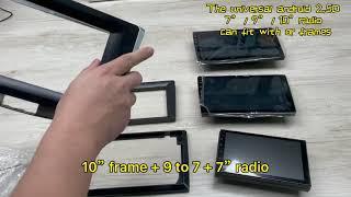 How 7 9 10 android universal car radio fit the fascia frame