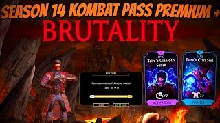 MAX ASCENDED GOLD BALANCED KENSHI BRUTALITY IN mk mobile | Kombat Pass Season 14