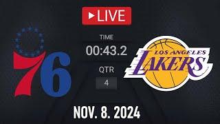 NBA LIVE! LA Lakers vs Philadelphia 76ers | November 8, 2024 | Sixers vs Lakers LIVE NBA 2K25