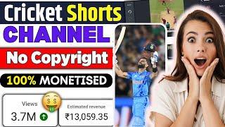 Create A Faceless Monetised Cricket Shorts Channel Without Copyright With Proof. #facelesschannel