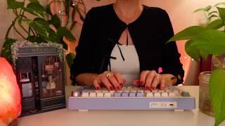 ASMR Cozy Bookstore Check-Out & Customer Service  Soft-Spoken  Creamy Keyboard  Book Sounds
