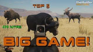 Hunting the Top 5 BIGGEST GAME with the 470 NITRO!! (Realistic)  Call of the WILD!! (THEHUNTER 2018